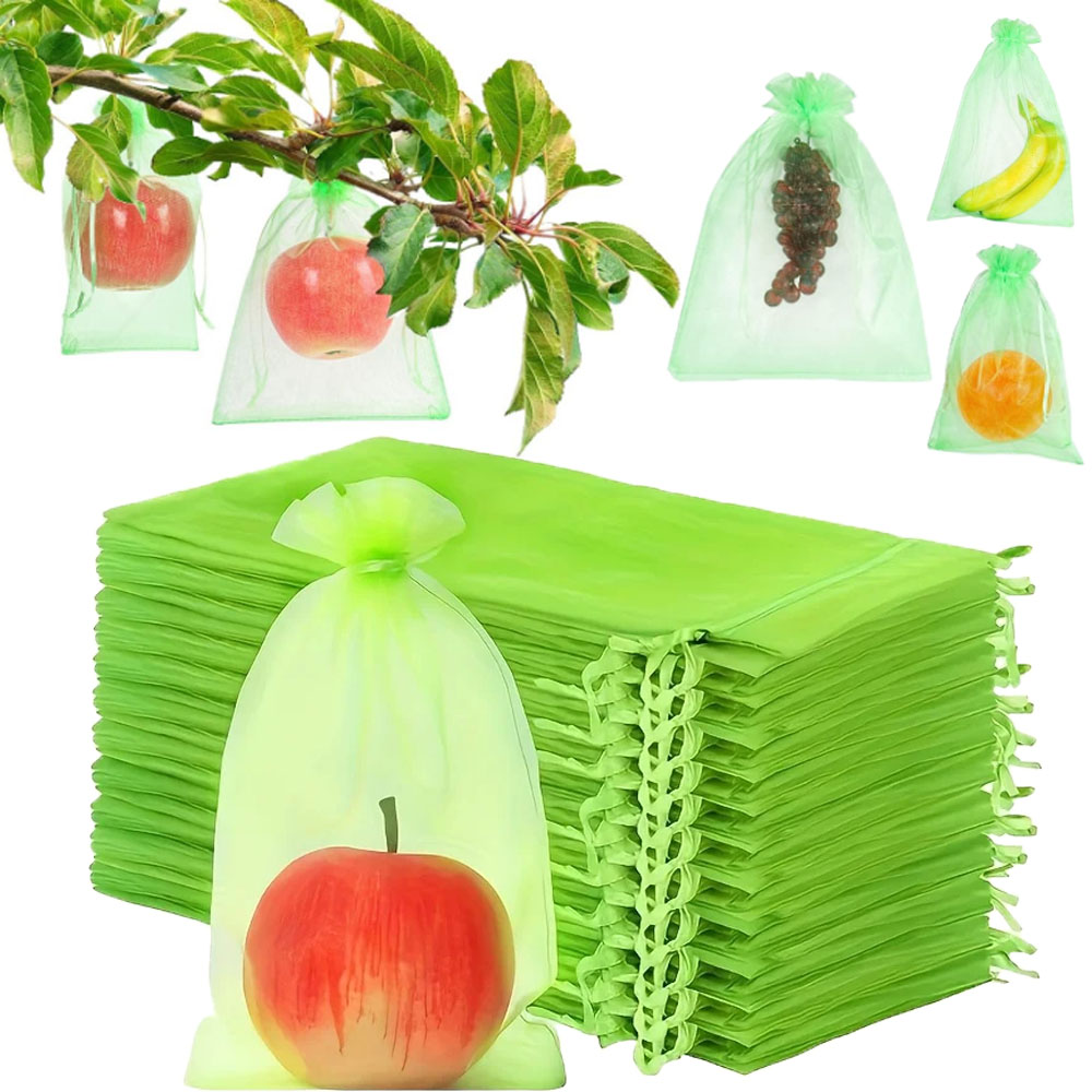 Grow Bag - 100 Adet Yeşil Fermuarlı Koruyucu Çanta,