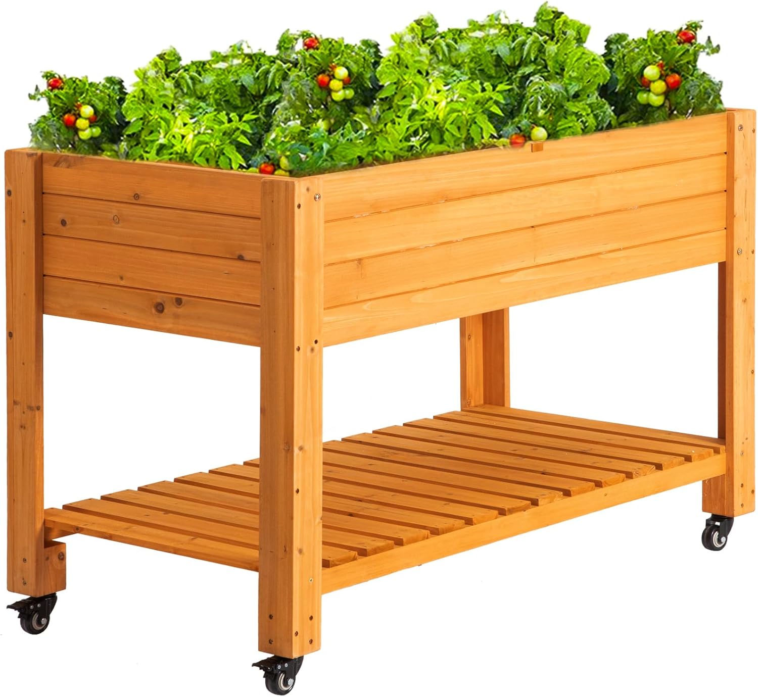 Raised Garden Bed - Mobil Ahşap Yükseltilmiş Yatak, Ahşap, Doğal,