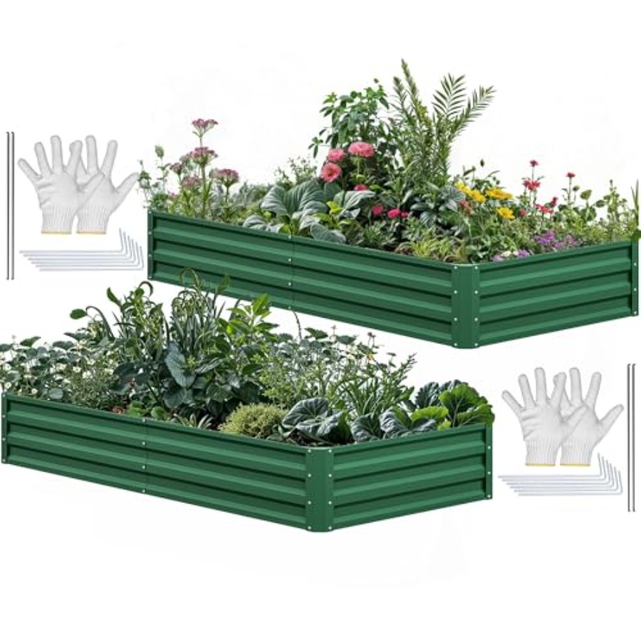 Raised Garden Bed - Dış mekan kullanımı için tasarlanmış, galvanizli