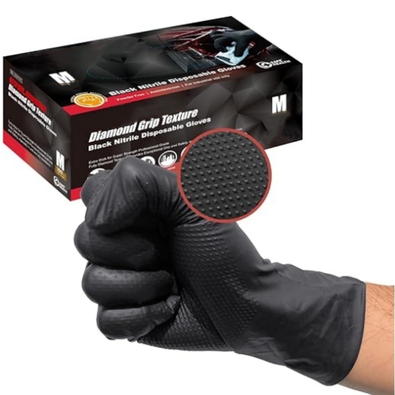 Garden Gloves - 8 Mil Ağır Hizmet Tipi Siyah
