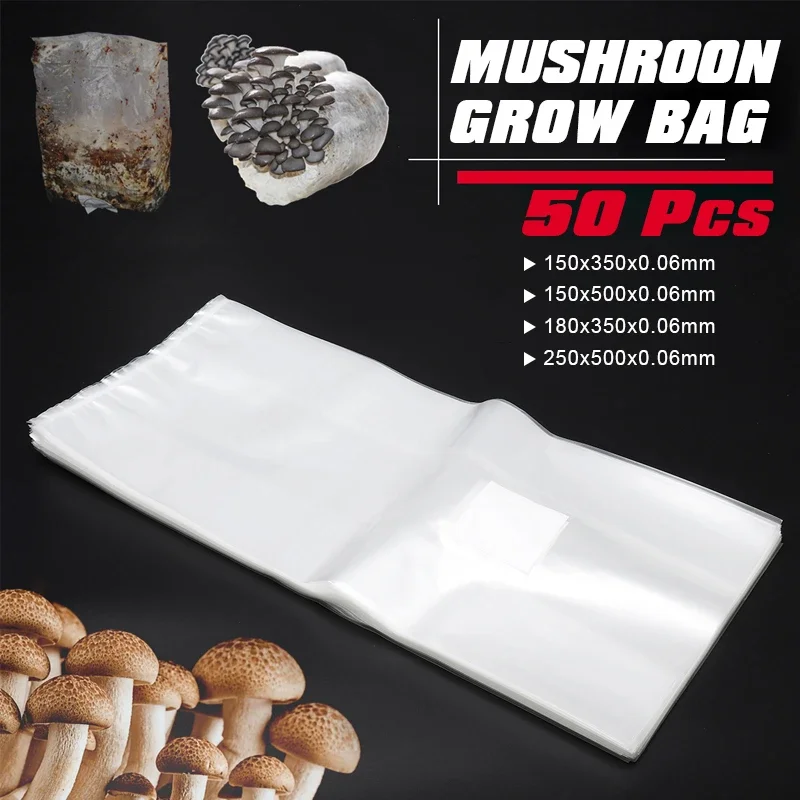 Grow Bag - 50 adet PVC mantar büyümek çanta