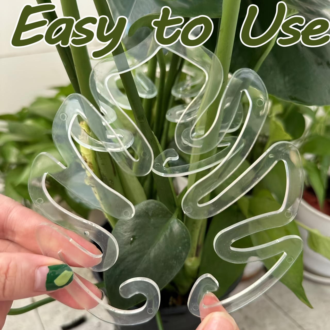 Vertical Planter - Esnek Plastik Monstera Bitki Destek Klipsleri,