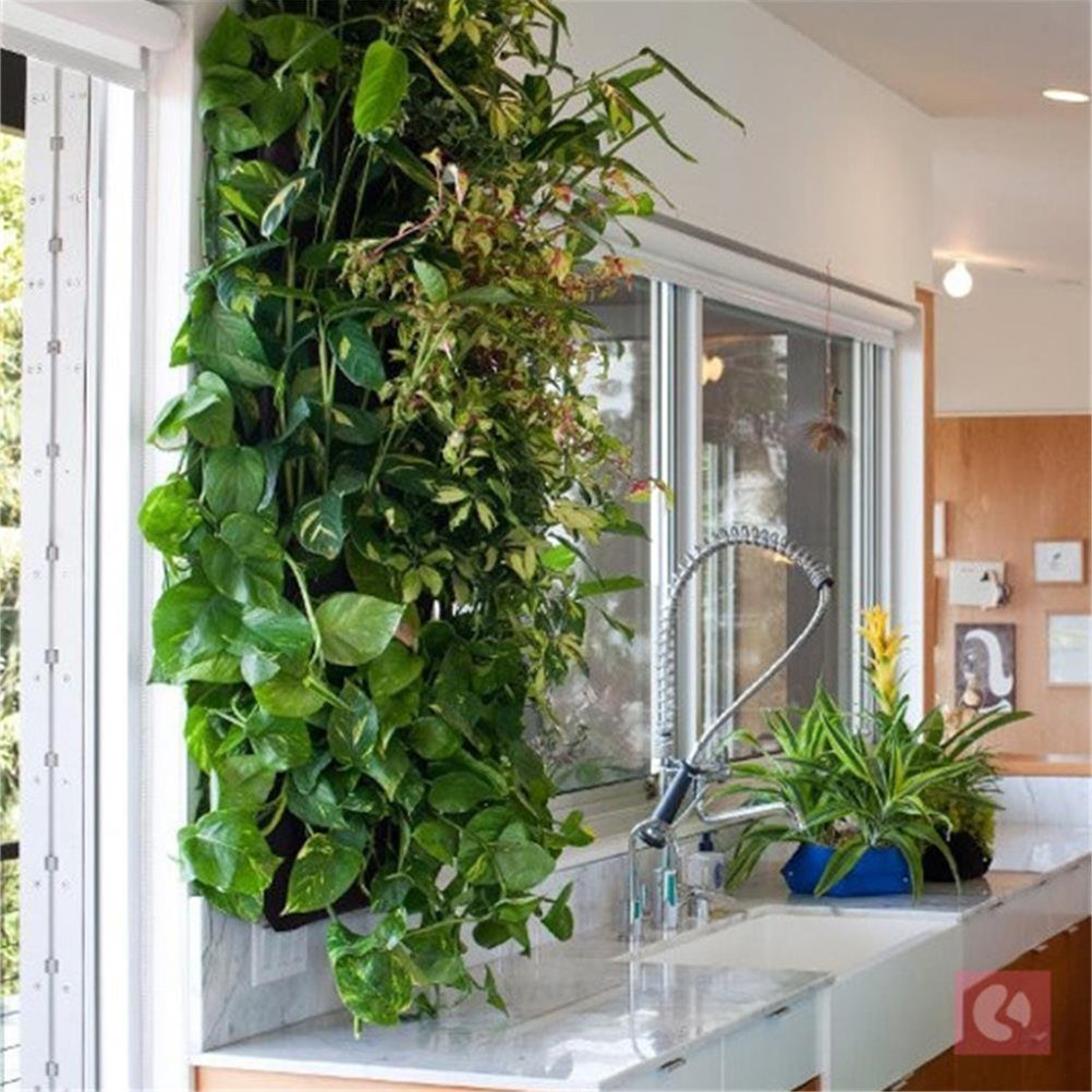 Vertical Planter - 1 Adet Keçe Dikim Çantası Duvara