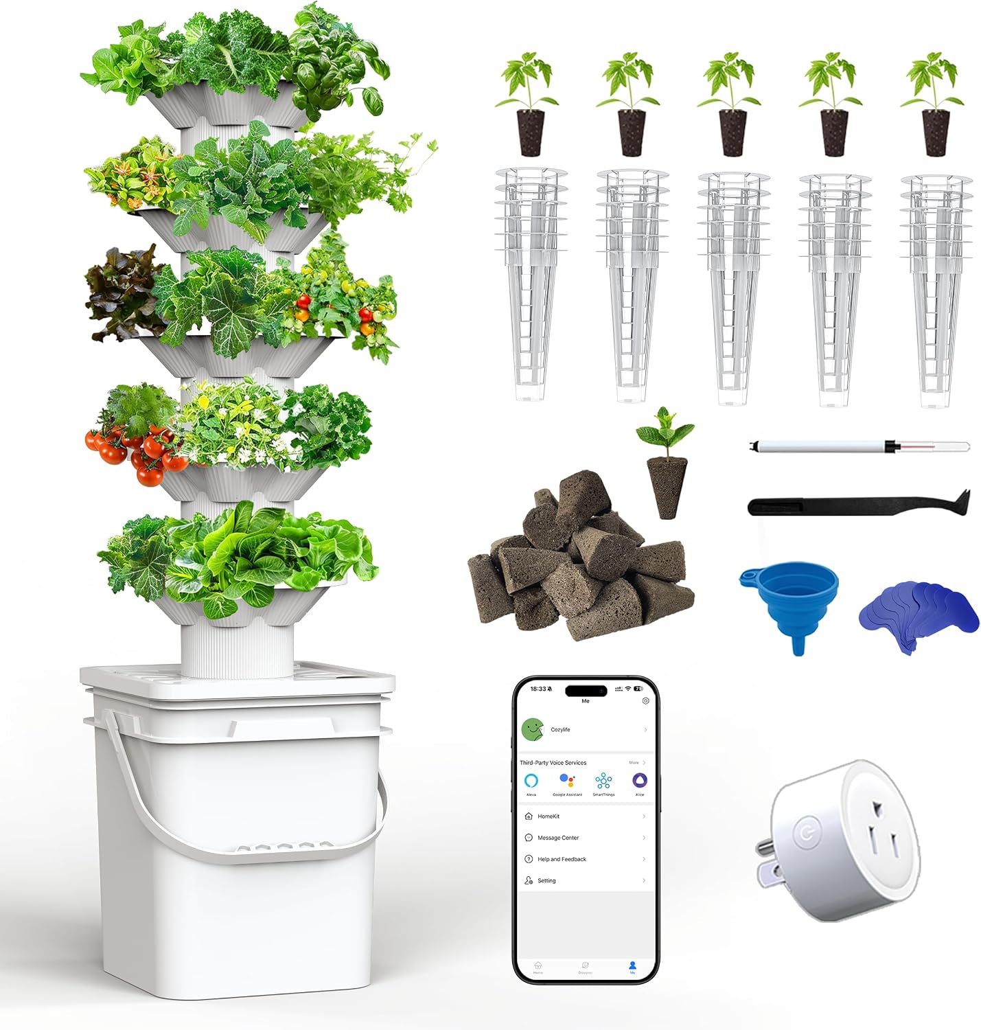 Hydroponic Kit - Hidroponik Yetiştirme Sistemi Kiti 5 Katmanlı