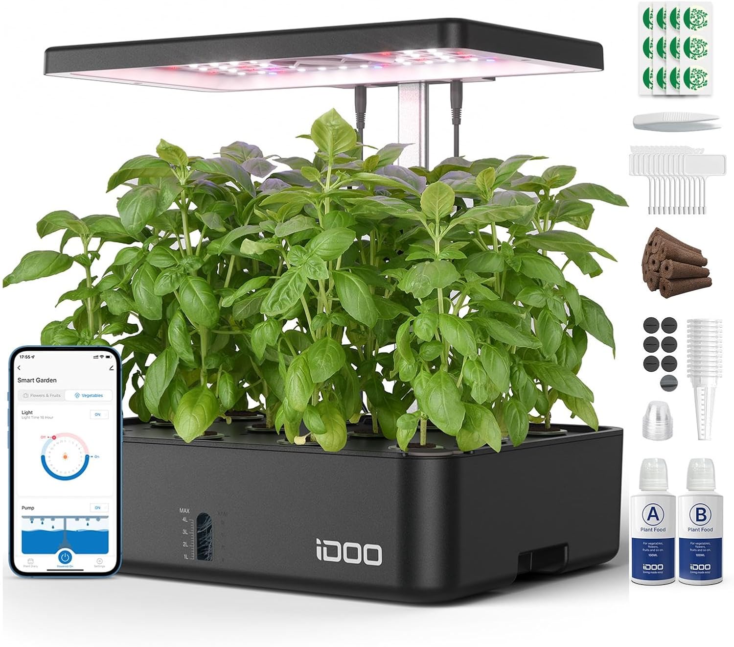 Indoor Herb Garden - 12 Bölmeli WiFi Hidroponik Yetiştirme Sistemi