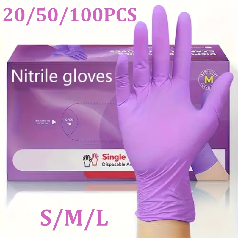 Garden Gloves - 50/100 adet menekşe nitril eldiven tek