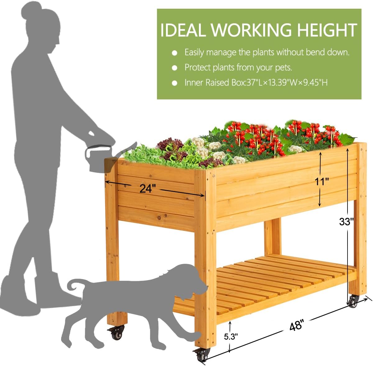 Mobil Ahşap Yükseltilmiş Yatak - Raised Garden Bed incelemesi ve fiyatı