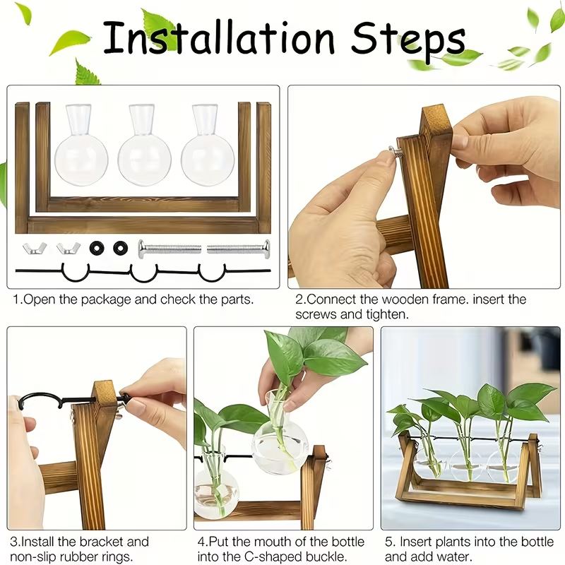Ahşap Standlı Hidroponik Bitki - Hydroponic Kit incelemesi ve fiyatı