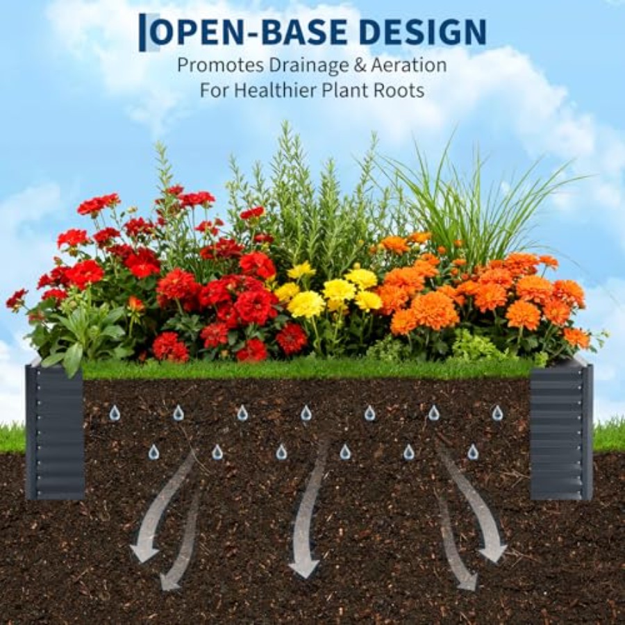 Açık hava sebze bahçeciliği: 8 - Raised Garden Bed incelemesi ve fiyatı