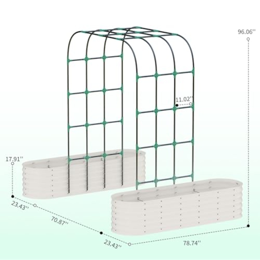 96 cm Yüksekliğinde Galvanizli - Vertical Planter incelemesi ve fiyatı