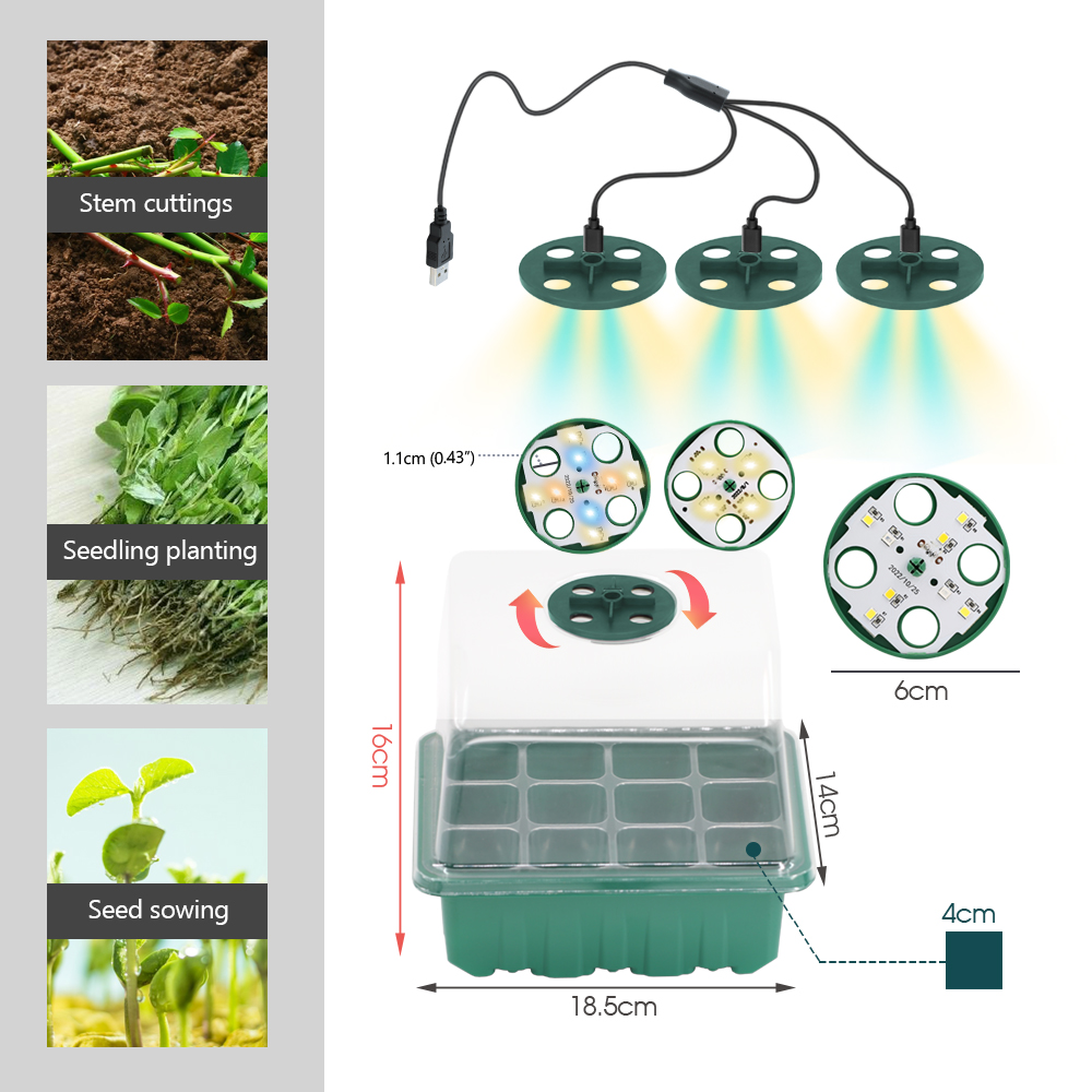 Büyümek Işık ile LED Fidanlık  - Seed Starter Tray incelemesi ve fiyatı