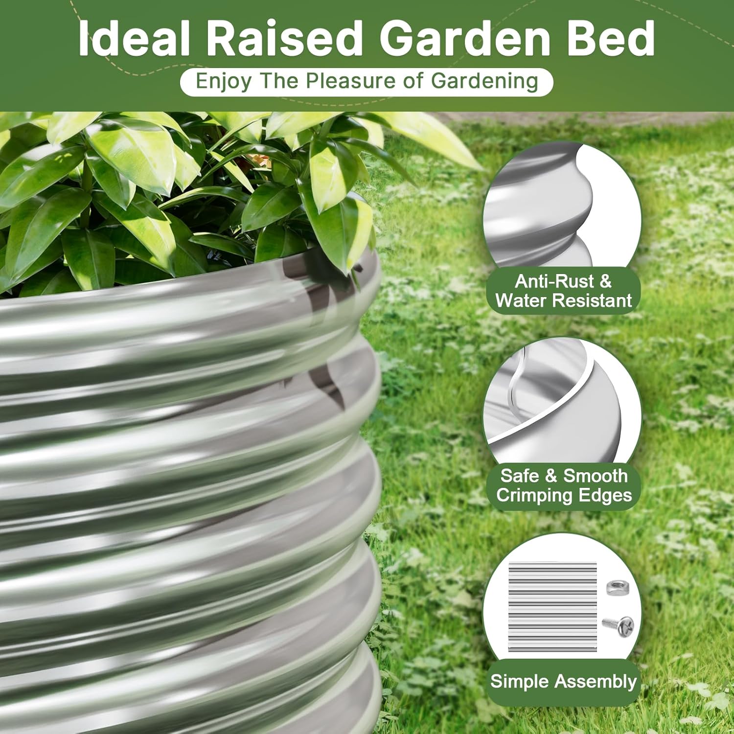 2 Adet 8x3x1.5ft Galvaniz Çeli - Raised Garden Bed incelemesi ve fiyatı
