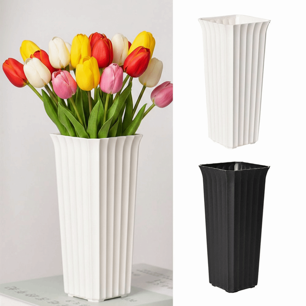 Modern Siyah Beyaz Çiçek Vazo  - Vertical Planter incelemesi ve fiyatı