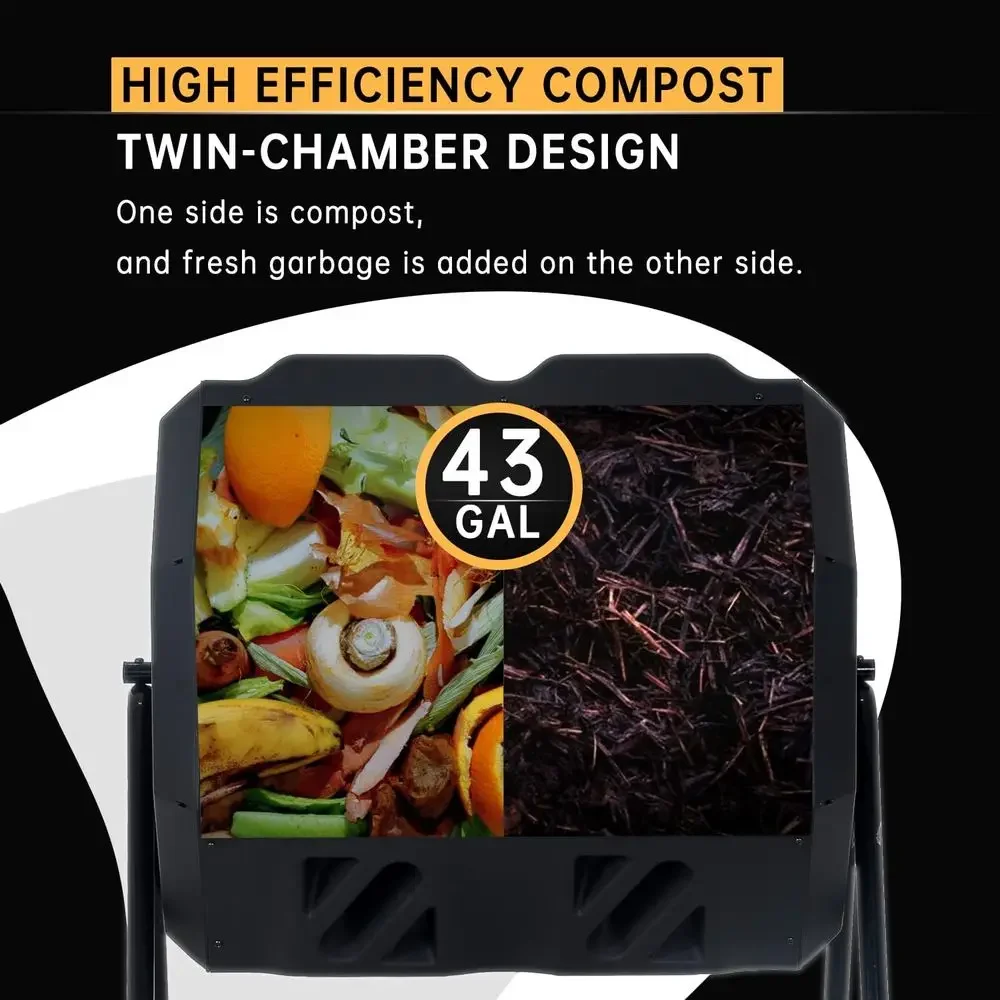 Çift Bölmeli, 43 Galon Kapasit - Compost Bin incelemesi ve fiyatı