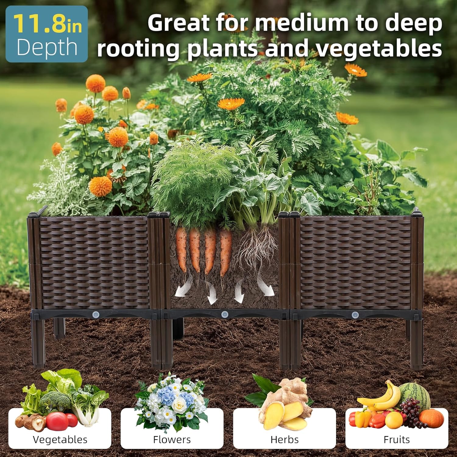 Dış Mekan Bahçe Rattan Saksısı - Self Watering Planter incelemesi ve fiyatı